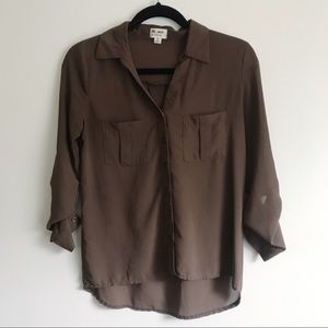 Chiffon button down blouse